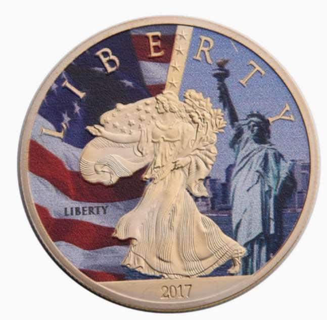 🇺🇸 2017 Liberty 3D High-Relief Commemorative Medallion – Statue of Liberty & Great Seal Design