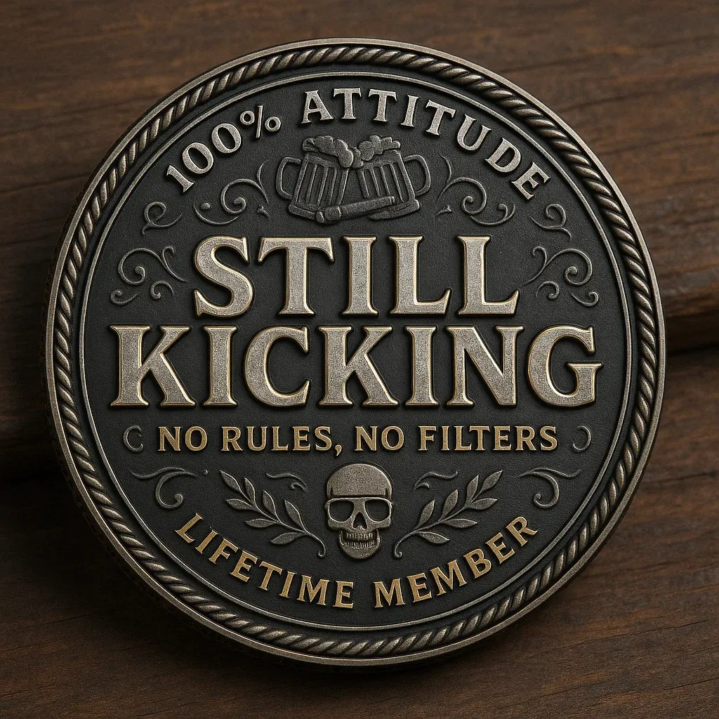3D Relief Old F*ers Club Commemorative Coin – Double-Sided Antique Metal Collectible**