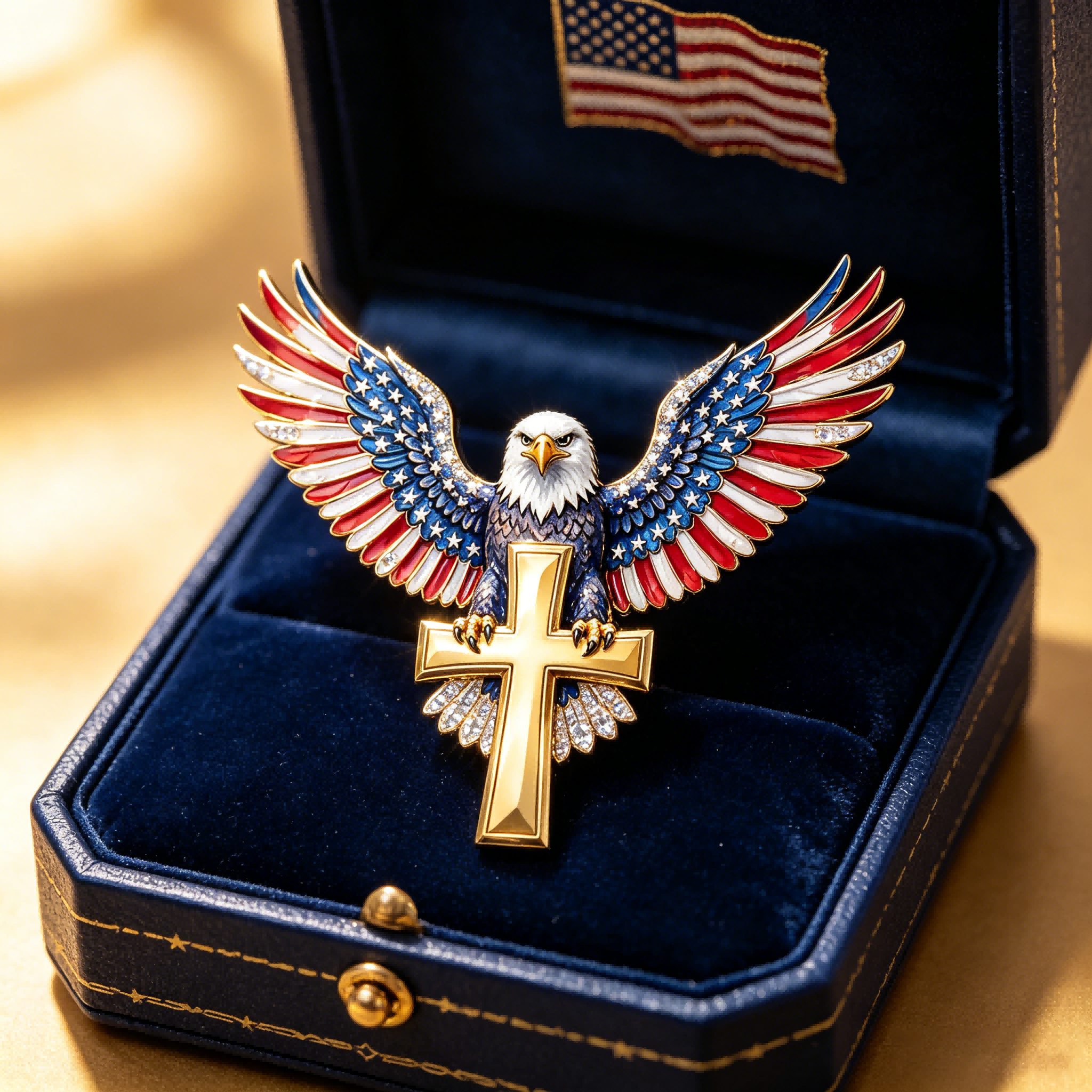American Elemental Patriot Commemorative Brooch