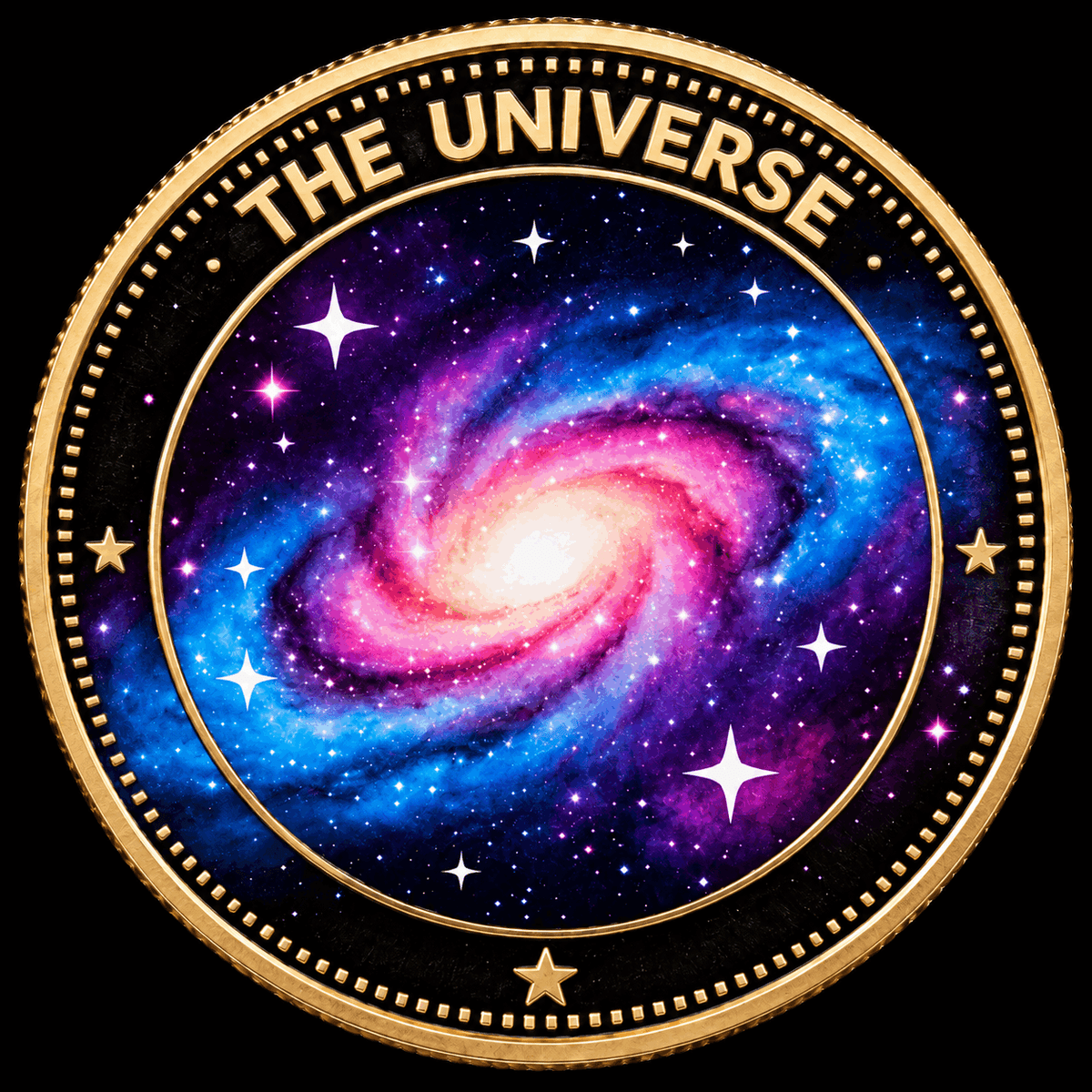3D Explorer & Universe Commemorative Coin – Astronaut Galaxy Collectible