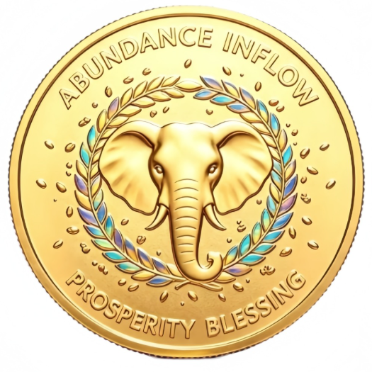 3D Lucky 777 Elephant Commemorative Coin – Abundance, Wealth & Prosperity Collectible