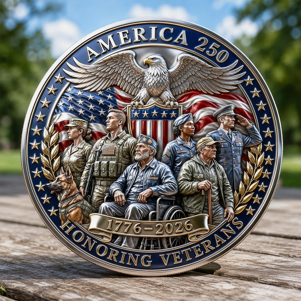 America 250 Honoring Veterans Commemorative Coin