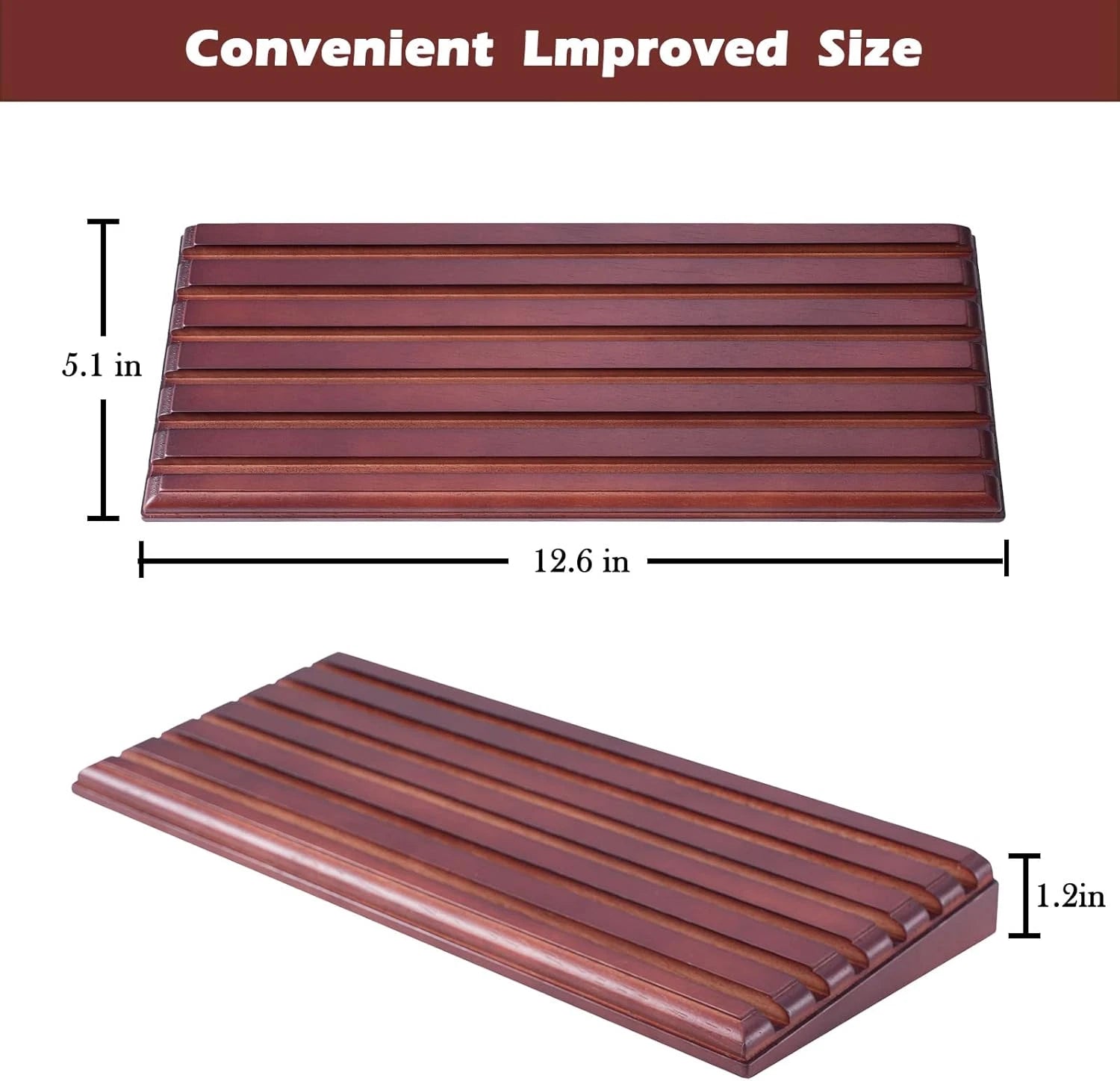 Challenge Coin Display Stand 6 Row 100% Solid Wooden Holder Rack Case Holds 42 C
